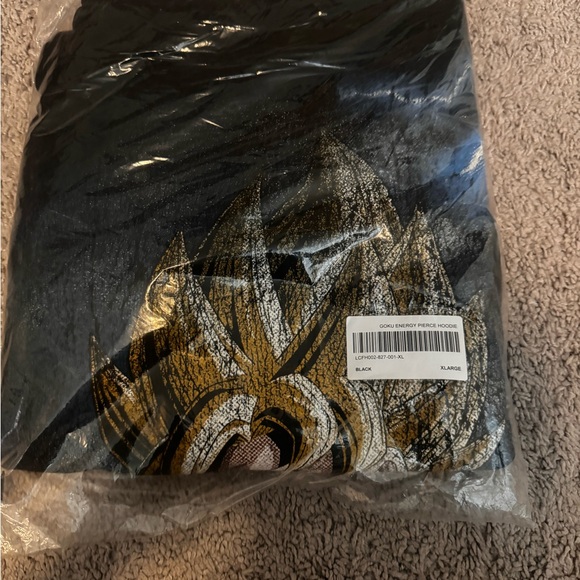 DBZ dragon ball goku energy darc sport wolves club hoodie sz XL - Picture 2 of 2